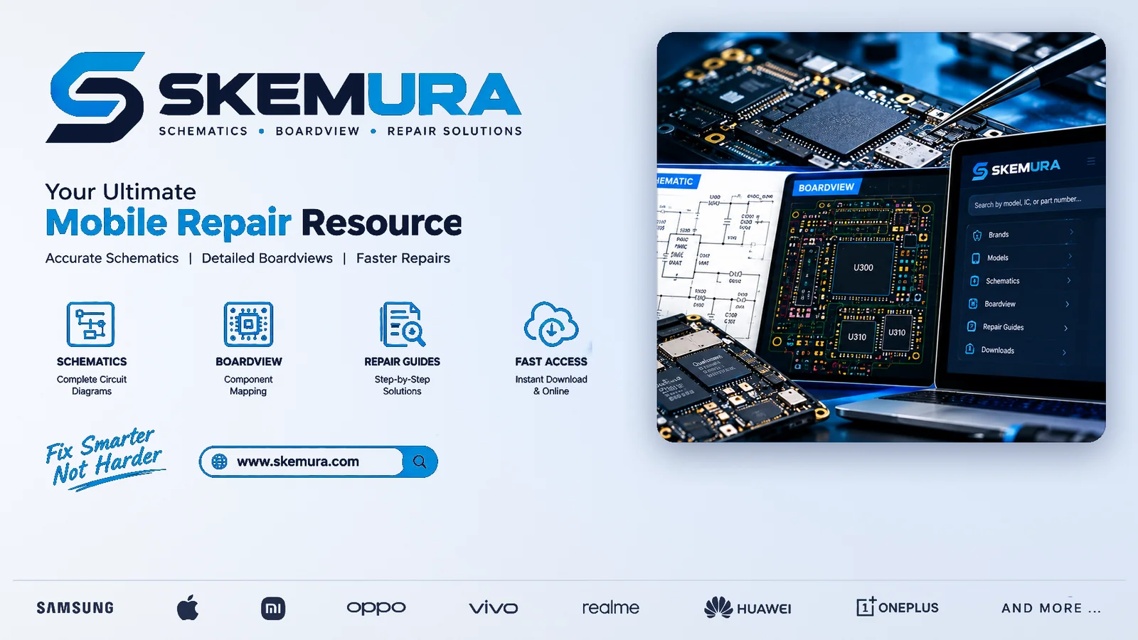 Skemura - your ultimate mobile repair resource: schematics, boardview, repair solutions
